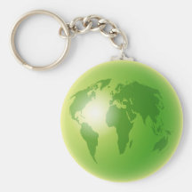 Globo verde do mundo chaveiros