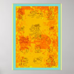 Glyphs maias antigos poster
