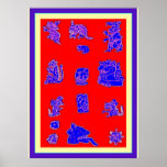 Glyphs maias antigos posters