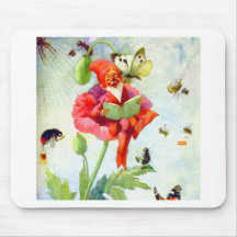 Gnomo da papoila mousepads