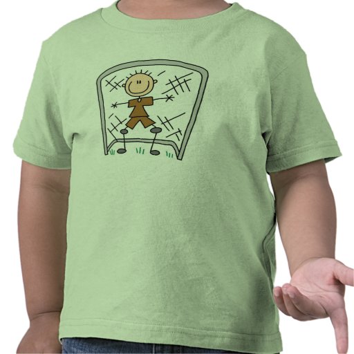 Goalie do menino do futebol t-shirt