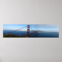 Golden gate bridge panorâmico poster