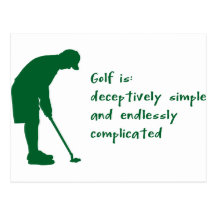 golf cartoes postais