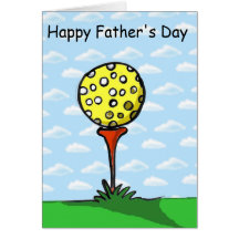 golfe, dia dos pais feliz cartão