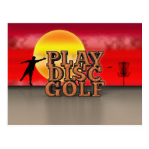 Golfe do disco do jogo cartões postais