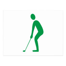 Golfer Cartão Postal