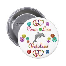 Golfinhos do amor da paz boton