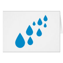 Gotas da água cartao