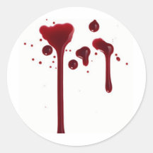 gotejamento do sangue adesivo em formato redondo