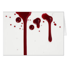 gotejamento do sangue cartões