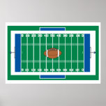 gráfico do campo de futebol do ferro da grade posteres