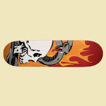 Gráfico do cobra e do crânio skates