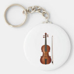 Gráfico realístico do violino e do arco chaveiros