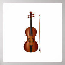 Gráfico realístico do violino e do arco posters