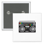 gráfico retro do dinamitador do gueto do boombox pins