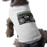 gráfico retro do dinamitador do gueto do boombox roupas para animais de estimação