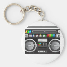 gráfico retro do dinamitador do gueto do boombox chaveiro