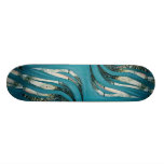 Gramas do mar, meios mistos, colagem no papel skateboard