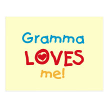 Gramma ama-me t-shirt e presentes cartões postais