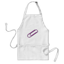 Grampo de papel roxo avental