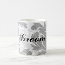 grande damasco corajoso branco e preto canecas