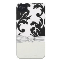 grande damasco corajoso branco e preto capas iPhone 4