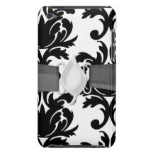 grande damasco corajoso branco e preto capas iPod Case-Mate