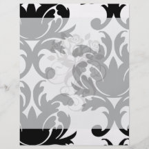 grande damasco corajoso branco e preto panfletos personalizado