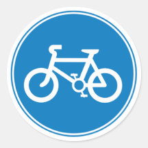 Grande etiqueta da bicicleta azul adesivos