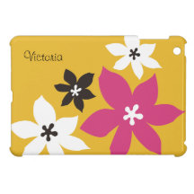 Grande rosa amarelo personalizado da flor impressã