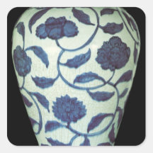 Grande vaso azul e branco, período de Jaijing Adesivo