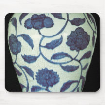Grande vaso azul e branco, período de Jaijing Mousepad