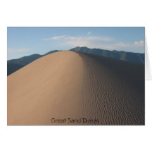 Grandes dunas de areia cartao