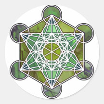 GreenMetatronCube Adesivo