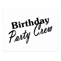 Grupo da festa de aniversário cartão postal