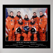 Grupo da missão do vaivém espacial STS-90… Posters