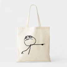 GTFO saem da cara Meme cómico da raiva da cara Bolsas Para Compras