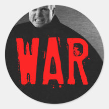 Guerra de John McCain, guerra da guerra Adesivo Em Formato Redondo