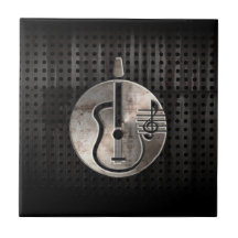 Guitarra acústica áspera azulejos de cerâmica 