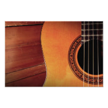 Guitarra acústica impressão de foto