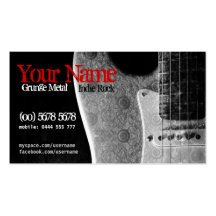 Guitarra do Grunge cinzenta/cartão de visita do pr