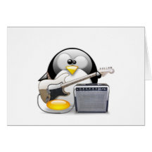 Guitarra e amplificador americanos clássicos Tux Cartoes