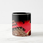 Guitarra elétrica vermelha canecas