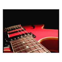 Guitarra elétrica vermelha convites