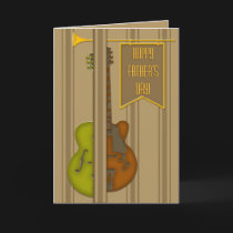 Guitarra rachada (cartão do dia dos pais) postais