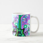 Guitarra selvagem (luz - azul) caneca