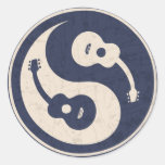 Guitarra Yang - azul Adesivos Redondos