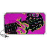 Guitarrista retro caixinhas de som para laptop
