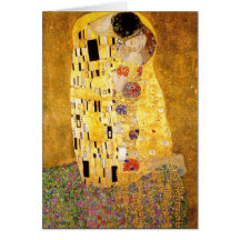 Gustavo Klimt o cartão de nota do beijo