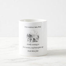 Haicais amargos #412 do empregado caneca